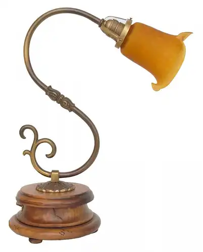 Unikate Jugendstil Tischleuchte Messinglampe Schreibtisch Lampe Tischlampe