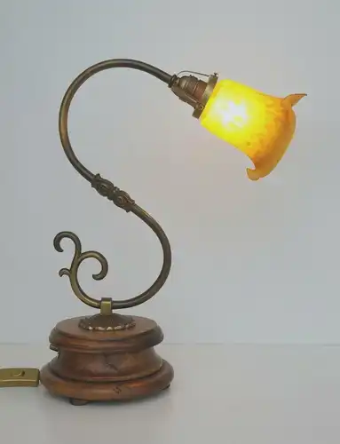 Unikate Jugendstil Tischleuchte Messinglampe Schreibtisch Lampe Tischlampe