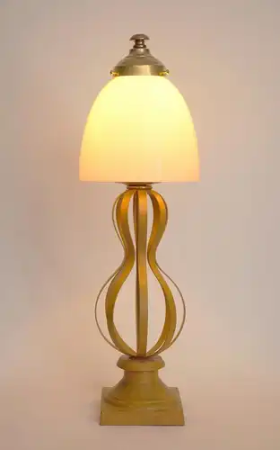 Unikat Art Déco Jugendstil Tischleuchte Tischlampe "RUSTY ROSE" Lampe