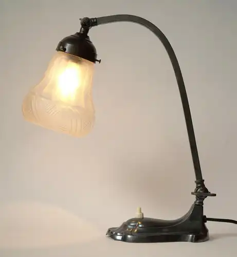 Original Jugendstil Art Deco Klavierleuchte Arbeitslampe 1910 Kontorlampe