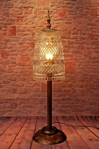 Jugendstil Tischleuchte Tischlampe Messinglampe Berlin "SILVER CHALICE"