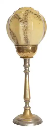 Original Art Deco Messinglampe "LA LUNE" Tischleuchte 1930