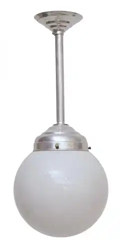 Original Art Déco Deckenlampe Kugelleuchte Aluminium 1930 Hängeleuchte