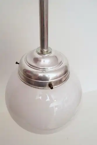 Original Art Déco Deckenlampe Kugelleuchte Aluminium 1930 Hängeleuchte