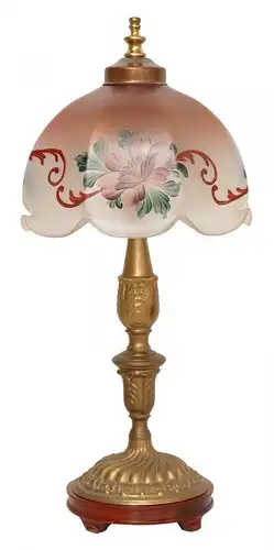 Jugendstil Lampe Leuchte Kaffeehausleuchte Messinglampe Tischleuchte Unikat