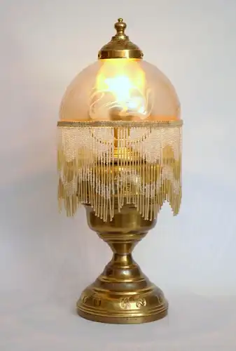 Romantische Jugendstil Messinglampe "ORIENT" Tischleuchte Einzelstück Lampe