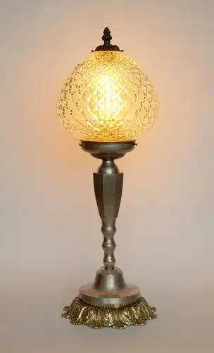 Art Deco Lampe Tischlampe "KING ARTHUR" Messinglampe Berlin Unikat Leuchte