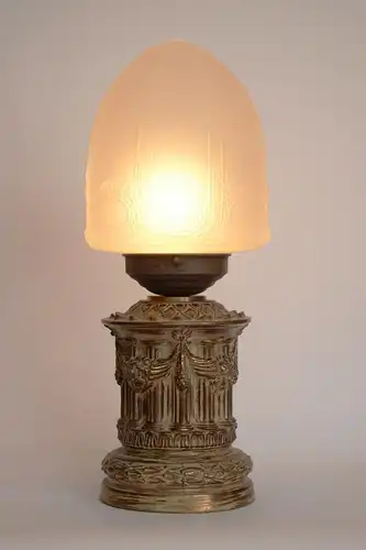 Jugendstil Lampe Tischleuchte "PILLIERS CATHÉDRALE" Unikat Leuchte