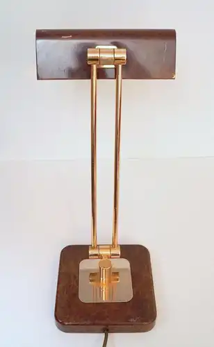Hillebrand 80er Vintage Schreibtisch Design Schreibtischleuchte Kroko-Optik