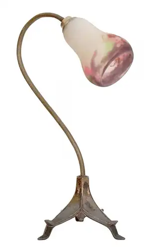 Jugendstil Lampe Tischleuchte "FRENCH ROSE" 1910 Tischlampe Muller Freres