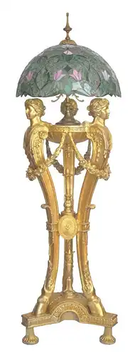 Stehleuchte "THREE GRACES" Tiffany Sammler 155 cm Riesiges Design Unikat 