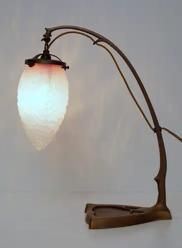 Jugendstil Lampe Leuchte Tischlampe Messinglampe Berlin Schreibtisch