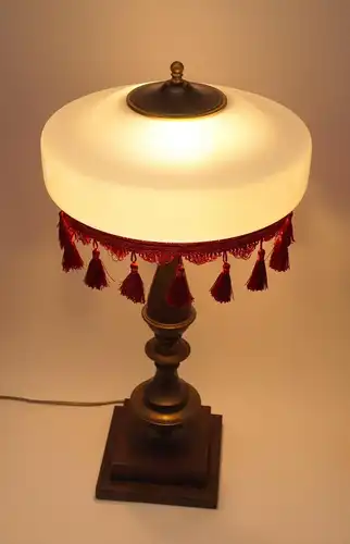 Jugendstil Lampe Schreibtischleuchte "BIG SANTA" Messinglampe original