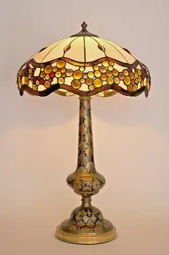 Tiffanylampe Jugendstil "FLORENCE" Einzelstück Tischleuchte Tiffany Leuchte