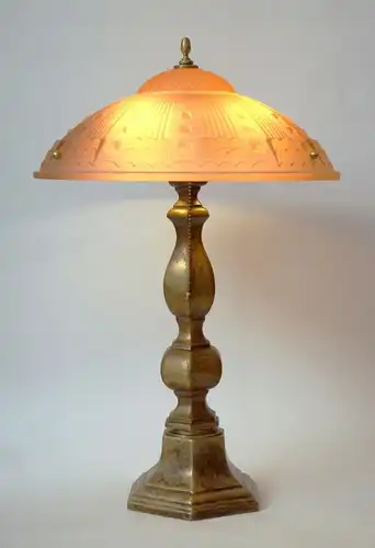 Art Deco Lampe Leuchte Salonlampe Schreibtischlampe Bronze 1930