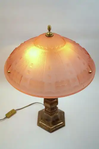 Art Deco Lampe Leuchte Salonlampe Schreibtischlampe Bronze 1930