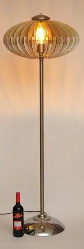 Stehlampe Design Lampe "FACETTE" Edelstahl Unikat Vintage Stehleuchte