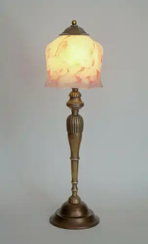 Art Deco Lampe Design Messing Tischleuchte "HIGH CASTLE" Lampe