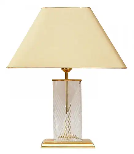 Landhaus Lampe Regency Stil Leuchte Tischlampe Kristallglas Leuchte