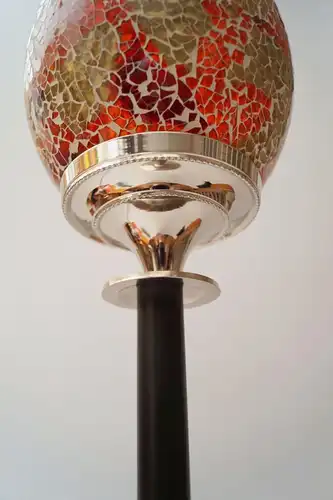 Art Deco Lampe Messing Tischleuchte "GOLDEN EI DREI" Tischlampe Nickel Leuchte