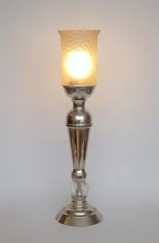 Design Art Déco Schreibtischleuchte "SILVER FLAME" Tischlampe Berlin Lampe