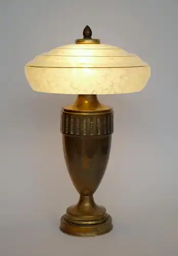 Art Deco Lampe Tischleuchte "ST. JAMES CLUB" Tischlampe 1930 Messinglampe