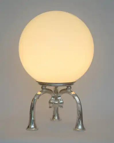 Design Lampe "THE GLOBE" Einzelstück Messinglampe Berlin versilbert Leuchte