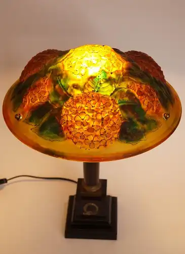 Art Déco Lampe Schreibtischleuchte "BLOOMING GARDENS" Sammler Leuchte Tischlampe