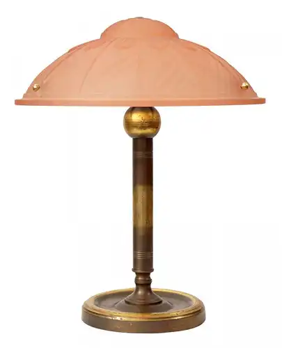 Art Déco Lampe Schreibtischleuchte "PETITE PINK" 1930 Messinglampe Hollywood