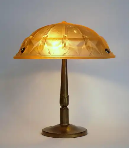 Art Deco Lampe Leuchte "BOSTON" Messinglampe 1930 Lampe Schreibtisch original
