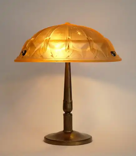 Art Deco Lampe Leuchte "BOSTON" Messinglampe 1930 Lampe Schreibtisch original