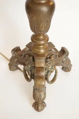 Jugendstil Lampe Tischleuchte "BAVARIA BLUE" Bronze Unikat Leuchte