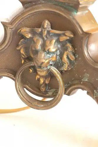 Jugendstil Lampe Tischleuchte "BAVARIA BLUE" Bronze Unikat Leuchte