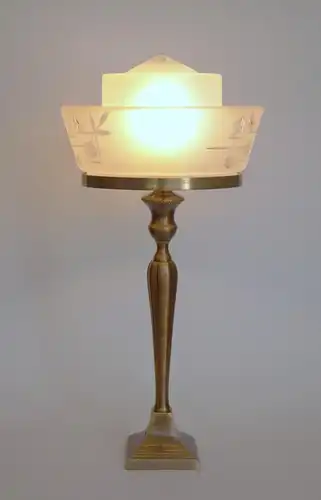 Art Deco Lampe Schreibtischleuchte "TOP OF THE WORLD" Tischlampe Leuchte