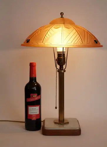 Art Deco Lampe Schreibtisch Leuchte "THE CRAFTSMAN" Messinglampe