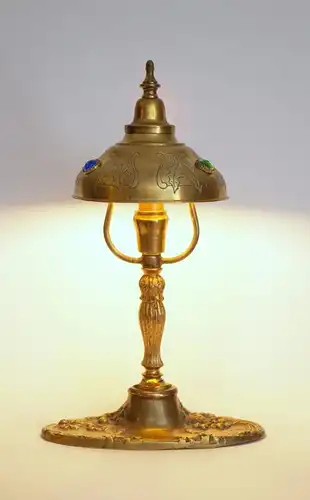 Art Deco Lampe Messinglampe "NIMES"  Messinglampe Tischlampe Leuchte