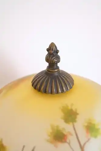 Jugendstil Lampe Tischleuchte "GOLDEN FORREST" Tischlampe handgemalt Leuchte