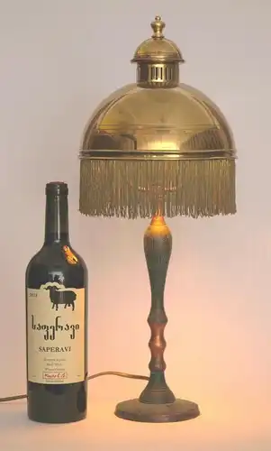 Art Déco Billardlampe Messinglampe Salonlampe Tischlampe Unikat