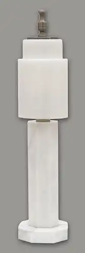 Art Deco Lampe Schreibtischleuchte "WHITE TOWER" Tischlampe Marmor Leuchte