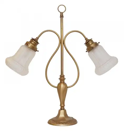 Jugendstil  Lampe Tischleuchte "SWINGING BRASS" Messinglampe Berlin Leuchte