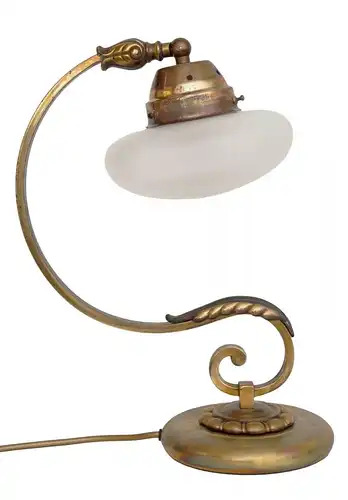 Jugendstil Lampe Schreibtisch Messinglampe Berliner Wien Einzelstück Tischlampe