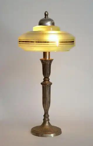 Art Deco Lampe Messingleuchte "TRIBECA" Unikat Sammler Schreibtischlampe Leuchte