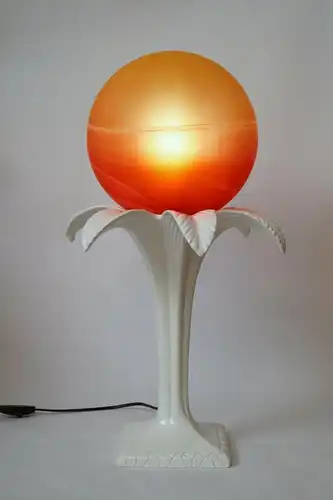 Design Lampe Leuchte Tischleuchte "TROPICANA SUNSET" Palme Keramik Porzellan