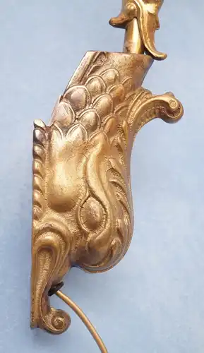 Jugendstil Lampe Messing Wandlampe Karpfen "GOLDEN KOI" 2 Stk. verfügbar Leuchte