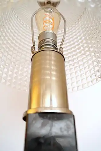 Vintage Lampe 70er Stehleuchte "HIGH DRUM" Einzelstück Granitsockel Stehlampe