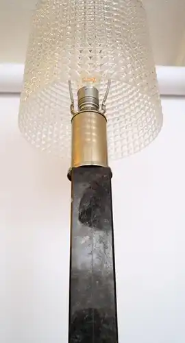 Vintage Lampe 70er Stehleuchte "HIGH DRUM" Einzelstück Granitsockel Stehlampe