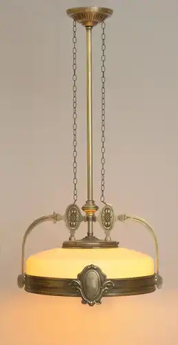 Jugendstil Lampe Deckenleuchte "REGENCY HEIGHTS" 1910 Messing original