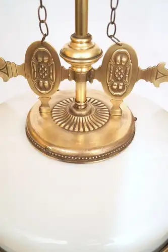 Jugendstil Lampe Deckenleuchte "REGENCY HEIGHTS" 1910 Messing original