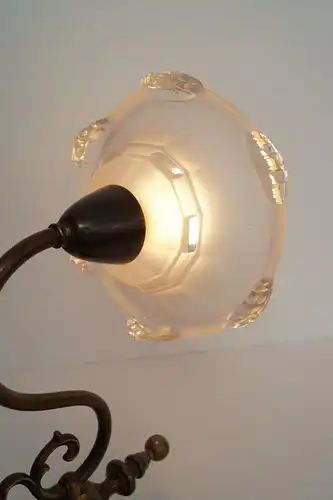 Traumhafte original Jugendstil Wandlampe Wandleuchte Messing EZAN Paris 1920