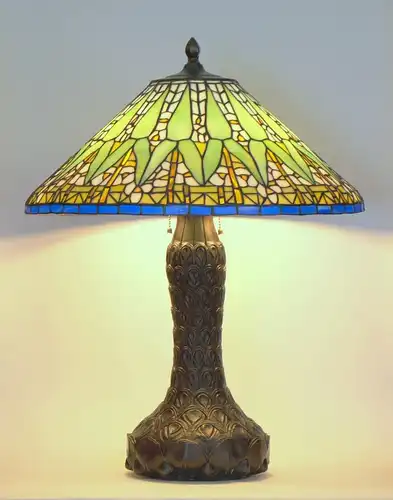 Tiffany Lampe Leuchte "CARAMBOLE" Tischlampe 64 cm Lampe Jugendstil